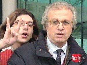 Gabriele Paolini - Durante una invasione televisiva al TG2