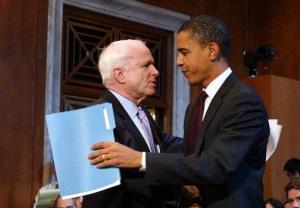 John McCain e Barack Obama, candidati alla Presidenza degli Stati Uniti d'America